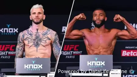 UFC Fight Night 287 прямой эфир 5 сентября 2026 смотреть онлайн ЮФС Париж